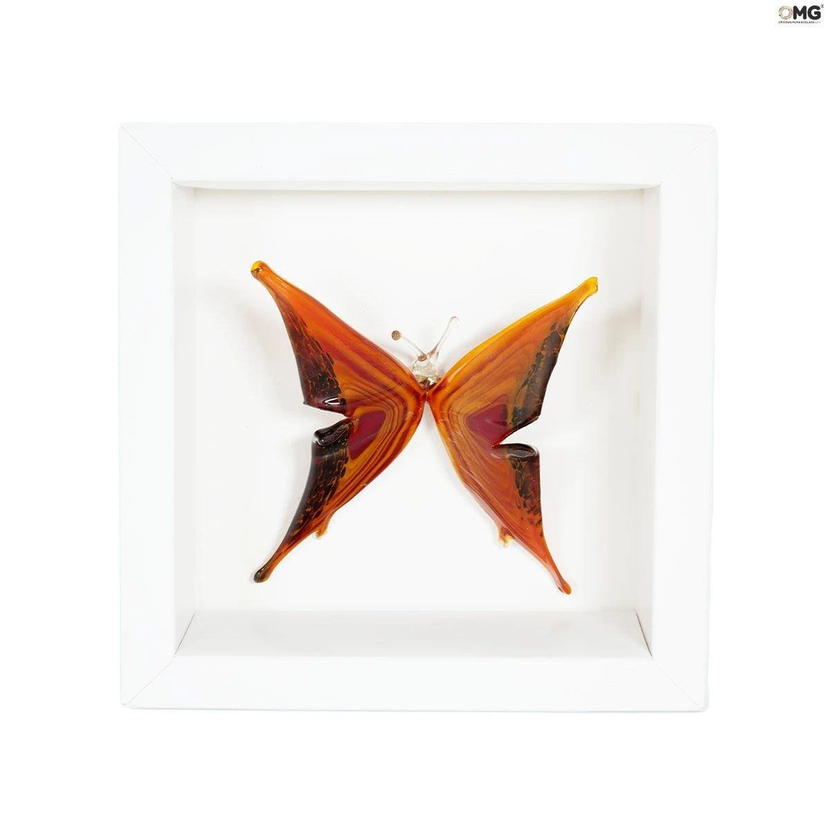 Wonderful Orange Butterfly Figurine - Original Murano Glass OMG 3 Wonderful Orange Butterfly Figurine - Original Murano Glass OMG