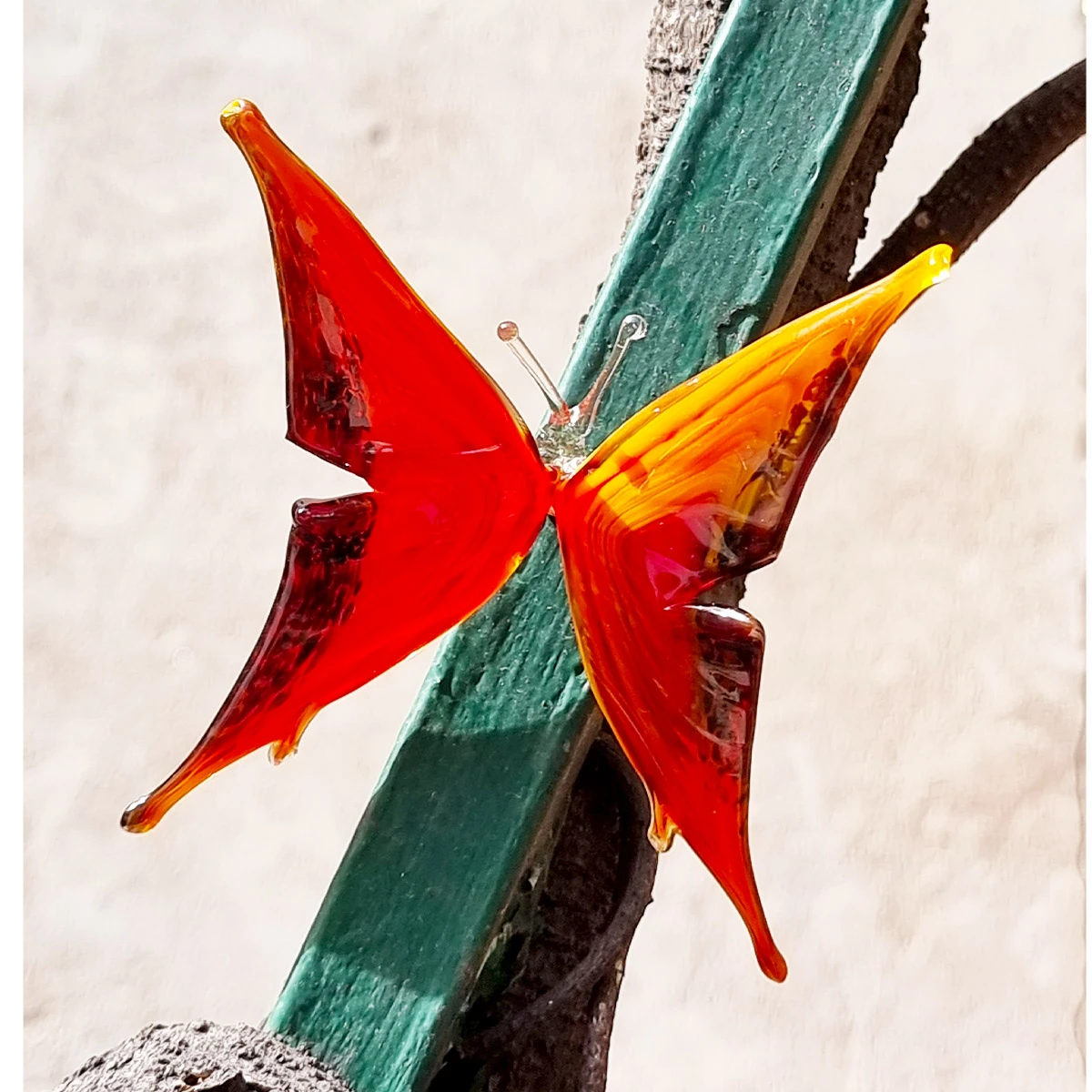 Wonderful Orange Butterfly Figurine - Original Murano Glass OMG 4 Wonderful Orange Butterfly Figurine - Original Murano Glass OMG - Image 2