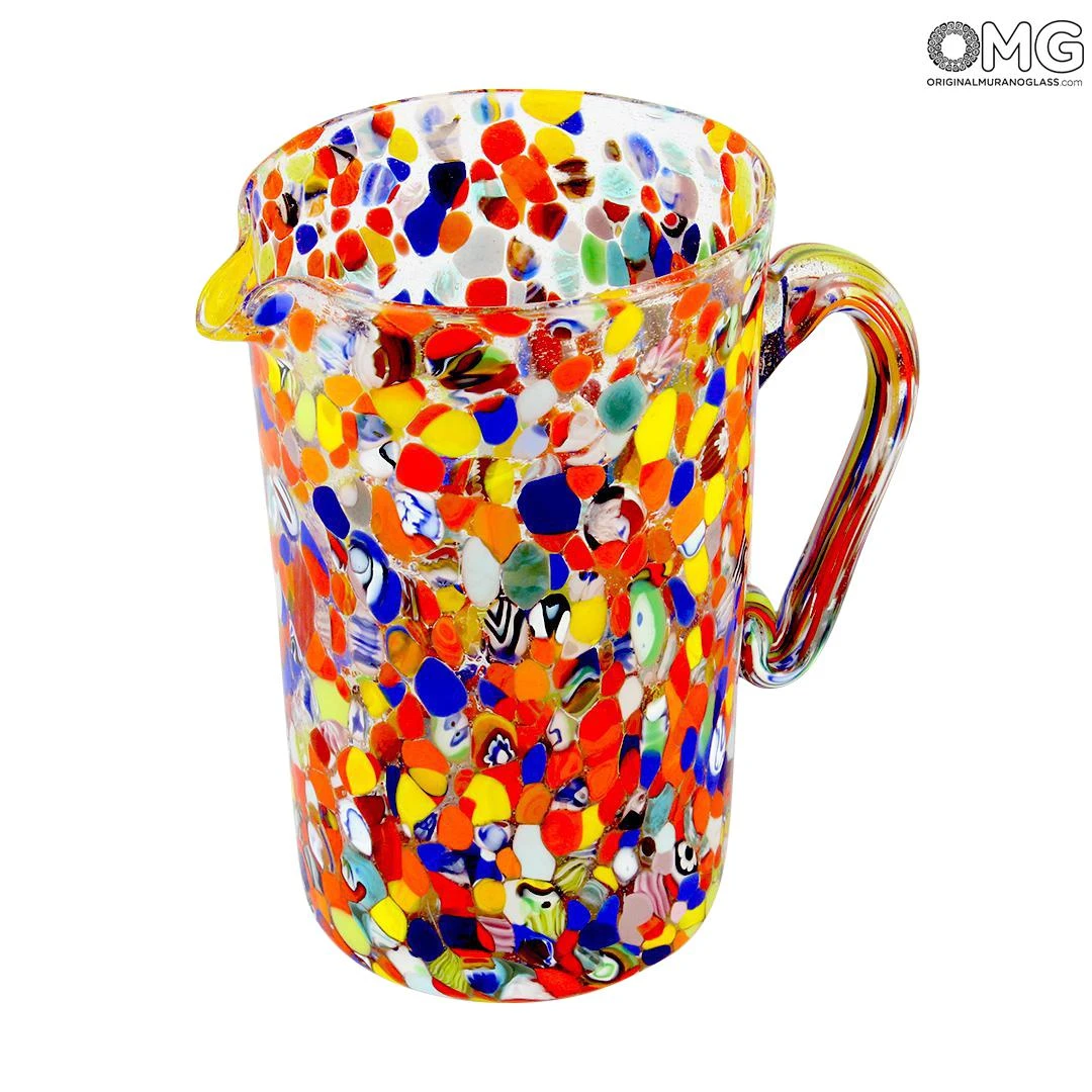 Pitcher Polychrome - Stains - Original Murano Glass OMG 3 Pitcher Polychrome - Stains - Original Murano Glass OMG