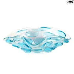 Boss - Sombrero Bowl Lightblue - Blown Glass - Original - Murano - Glass - Omg 12 Boss - Sombrero Bowl Lightblue - Blown Glass - Original - Murano - Glass - Omg -Life Store centerpiece original murano glass venetian omg bubble3