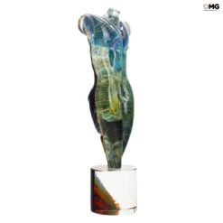 Nude Male Body - Sculpture In Chalcedony - Original Murano Glass OMG -Life Store chalcedony man sculpture original murano glass omg2
