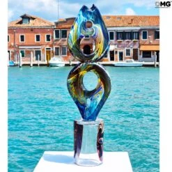 Sing - Abstract Sculpture In Chalcedony - Original Murano Glass OMG -Life Store chalcedony original murano glass omg italy venetian3