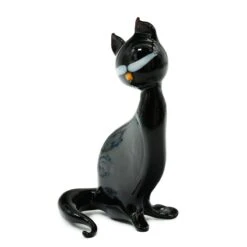 Black Cat - Original Murano Glass OMG -Life Store chat noir original murano glass omg1