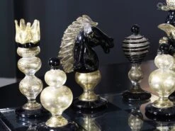 Exclusive Chess - Gold 24 Kt - Original Murano Glass OMG -Life Store chess muranoimg 0398