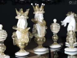 Exclusive Chess - Gold 24 Kt - Original Murano Glass OMG -Life Store chess muranoimg 0398 glass2