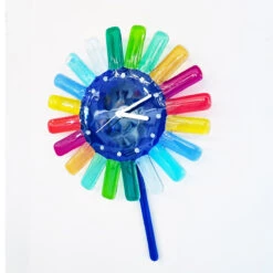 Rainbow - Pendulum Wall Clock - Murano Glass -Life Store clock rainbow original murano glass omg