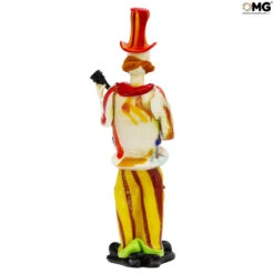 Clown Figurine Guitarist - Original Murano Glass OMG -Life Store clown guitar original murano glass omg venetian1