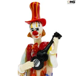 Clown Figurine Guitarist - Original Murano Glass OMG -Life Store clown guitar original murano glass omg venetian3
