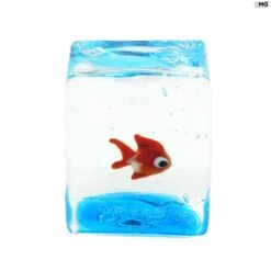Fish Aquarium Cube - Original Murano Glass OMG -Life Store cube aquarium original murano glass omg2
