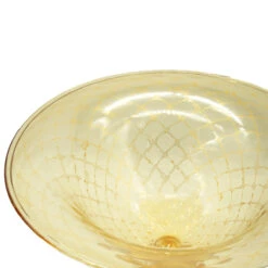 Core Vase - Gold And Amber - Original Murano Glass OMG -Life Store cup gold esagonal amber original murano glass omg5