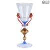 Venetian Goblet Rossetto - King Drinking Glass - Original Murano Glass OMG -Life Store decorated goblet murano glass double steam