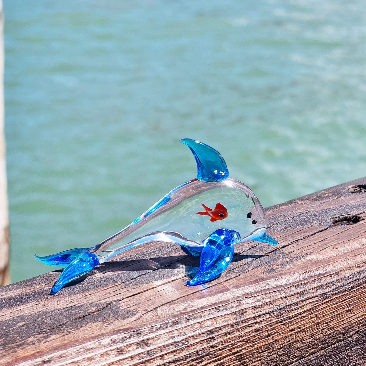 Dolphin With Fish - Original Murano Glass OMG 4 Dolphin With Fish - Original Murano Glass OMG - Image 2