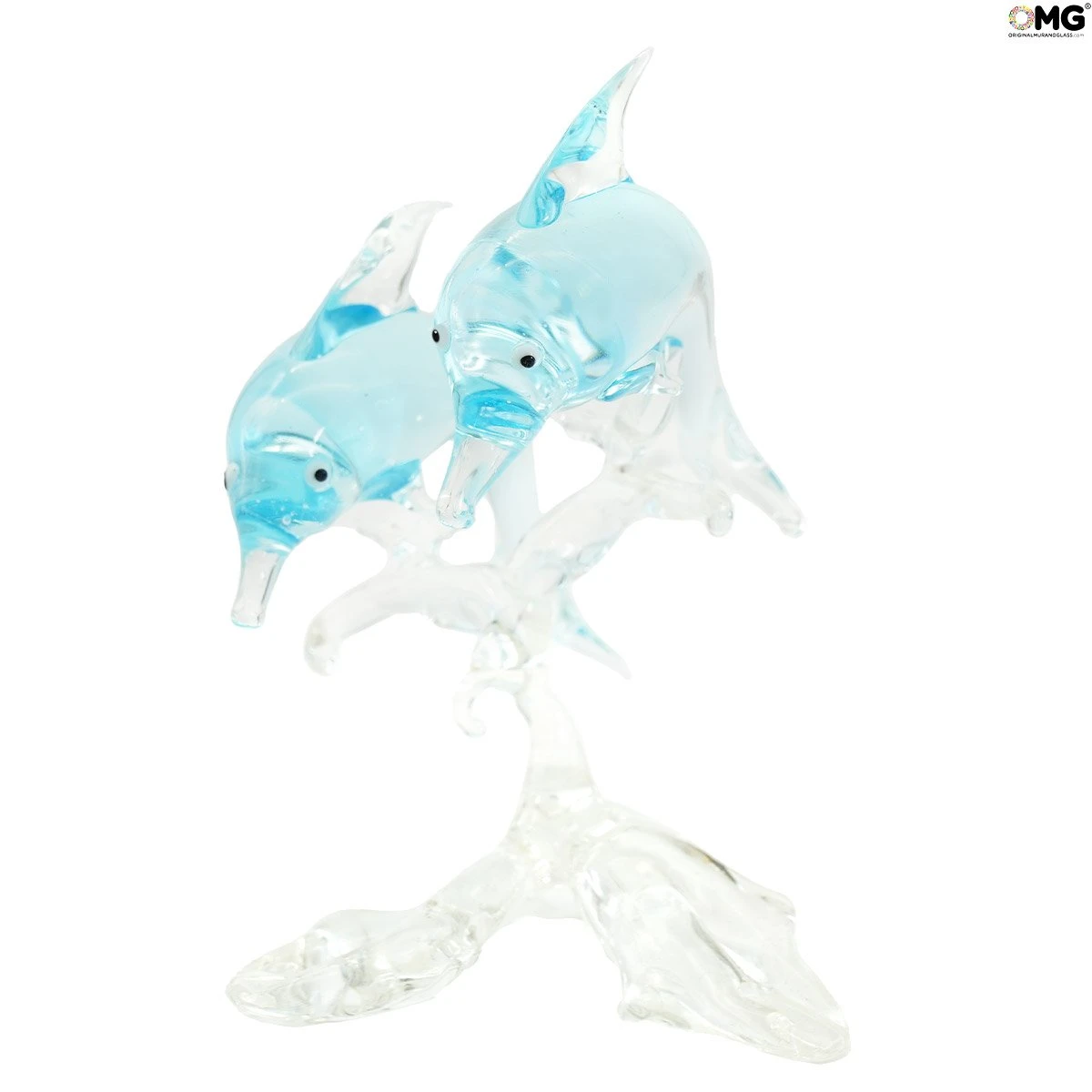 Dolphin Couple Figurine - Original Murano Glass OMG 4 Dolphin Couple Figurine - Original Murano Glass OMG - Image 2