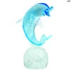 Dolphin On Base - Sculpture - Original Murano Glass OMG 1 Dolphin On Base - Sculpture - Original Murano Glass OMG -Life Store dolphin on base light blue original murano glass omg