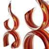 Double Red Ribbon - With Canes - Original Murano Glass OMG 1 Double Red Ribbon - With Canes - Original Murano Glass OMG -Life Store double red ribbon murano glass 1