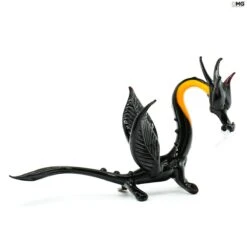 Black Dragon - Original Murano Glass OMG -Life Store dragoon black original murano glass omg1