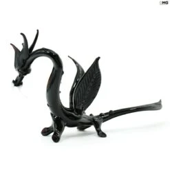 Black Dragon - Original Murano Glass OMG -Life Store dragoon black original murano glass omg3