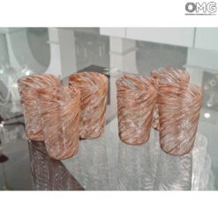 Set Of 6 Drinking Glasses - Furnace Fire - Original Murano Glass OMG -Life Store drinking glasses murano glass omg tumblers venetian 52