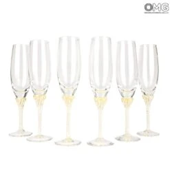 Champagne Prosecco Wine Flute - Set Of 6 Glasses