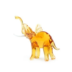 Elephant Figurine In Amber Glass - Original Murano Glass OMG -Life Store elephant amber lume original murano glass omg2