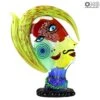 Green Hair Girl - Cubism - Original Murano Glass -Life Store fair punk head ciuffo murano glass 1