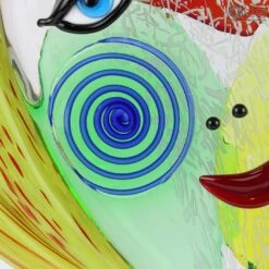 Green Hair Girl - Cubism - Original Murano Glass -Life Store fair punk head ciuffo murano glass 2