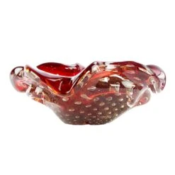 Fashion 60s Ashtray - Red Venetian Glass Murano OMG® -Life Store fashion60 venetian glass murano omg 2082