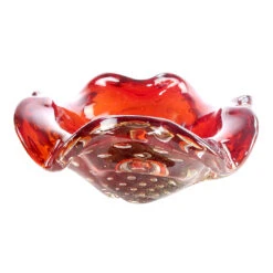 Fashion 60s Ashtray - Red Venetian Glass Murano OMG® -Life Store fashion60 venetian glass murano omg 2085