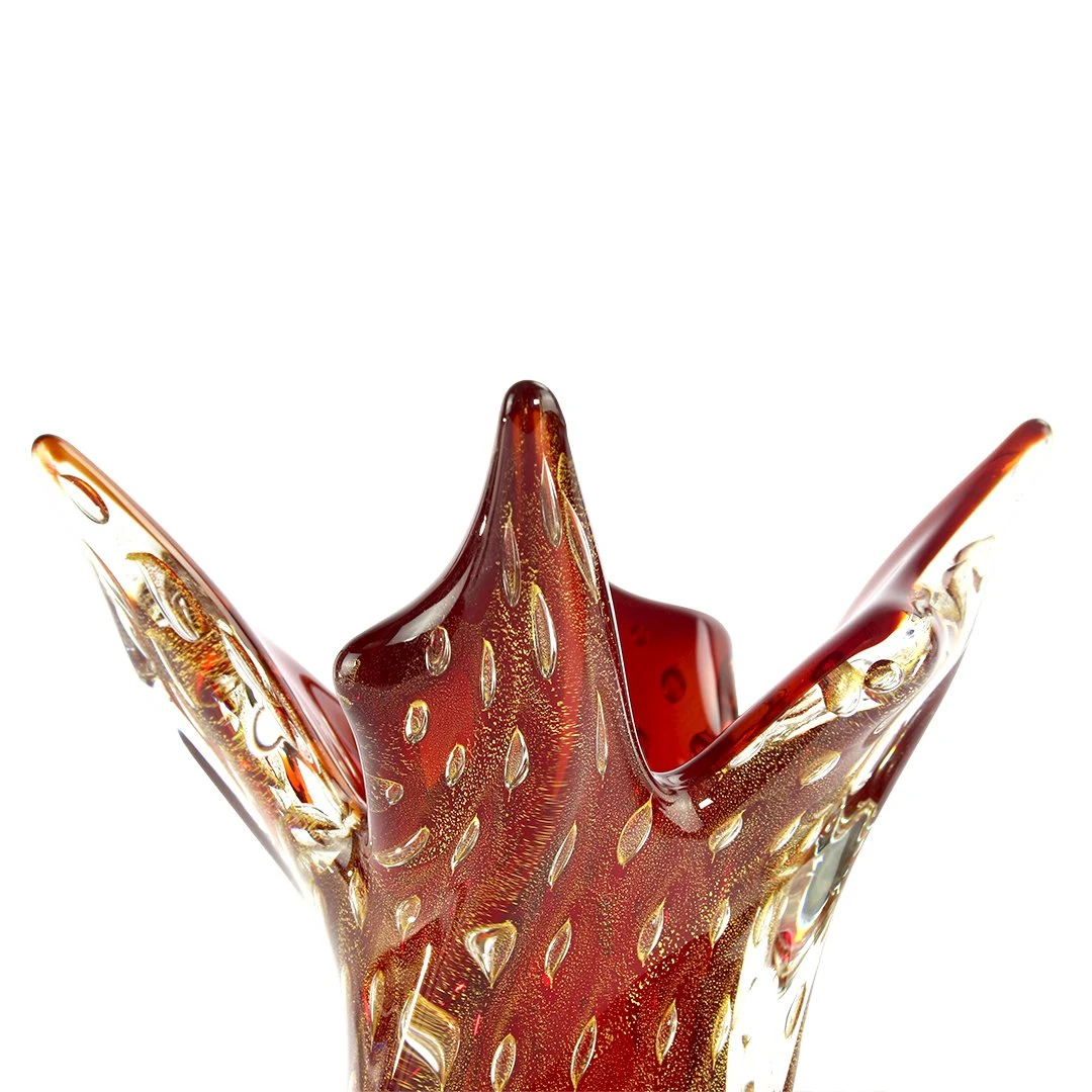 Fashion 60s Flower Vase - Red Venetian Glass Murano OMG® 7 Fashion 60s Flower Vase - Red Venetian Glass Murano OMG® - Image 5