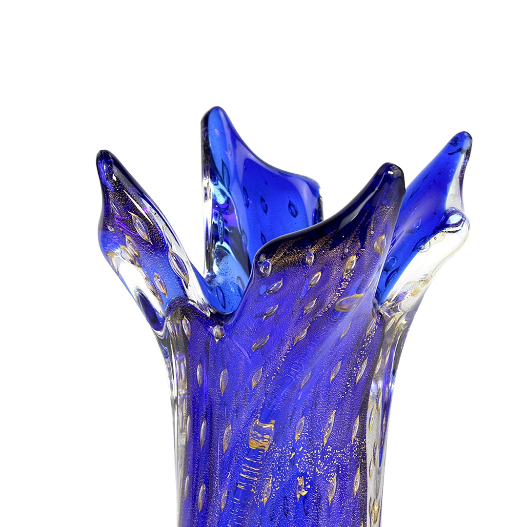 Fashion 60s Flower Vase - Blue Venetian Glass Murano OMG® 5 Fashion 60s Flower Vase - Blue Venetian Glass Murano OMG® - Image 3