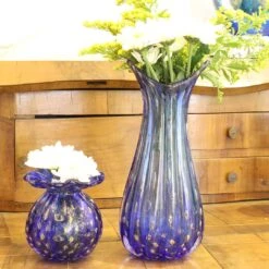 Fashion 60s Swallow Vase - Blu Venetian Glass Murano OMG® -Life Store fashion 60 style vases murano glass 6