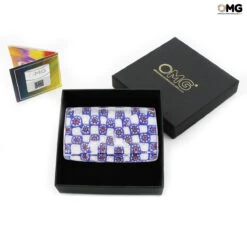 Paperweight Pompei - Millefiori Blue Small- Murano Glass -Life Store fermacarte original murano glass venetian gift murrina41