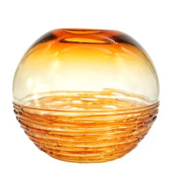 Filante Amber - Bowl Vase - Original Murano Glass OMG -Life Store filante amber bowl original murano glass omg1