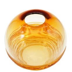 Filante Amber - Bowl Vase - Original Murano Glass OMG -Life Store filante amber bowl original murano glass omg3