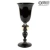 Champagne Flute Single - All Black - Glass Blown -Life Store flute single all black murano glass 99