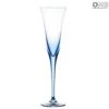 Drinking Glass Blue - Flute Classic -Life Store fluttino murano glass omg