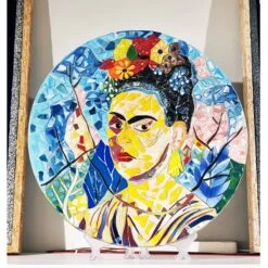 Frida Centerpiece - Frida Kahlo Tribute - Original Murano Glass Omg -Life Store frida glass mosaic original murano glass omg21