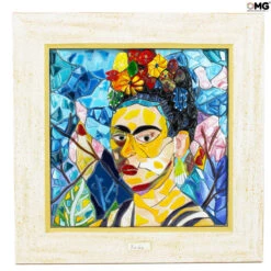 Frida - Frida Kahlo Canvas Tribute - Original - Murano - Glass - Omg