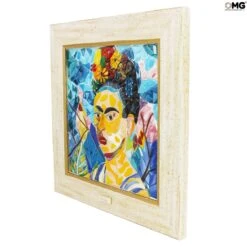 Frida - Frida Kahlo Canvas Tribute - Original - Murano - Glass - Omg -Life Store frida square original murano glass omg italy venetian2