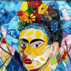 Frida - Frida Kahlo Canvas Tribute - Original - Murano - Glass - Omg -Life Store frida square original murano glass omg italy venetian32