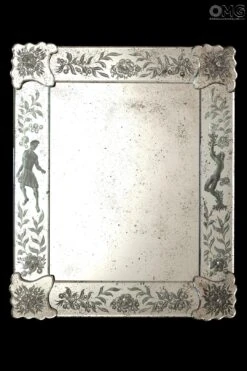 Garden Of Eden - Venetian Mirror - Engraved Figurines