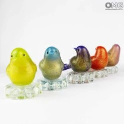 Yellow Sparrow - Glass Sculpture - Original Murano Glass OMG -Life Store glass birds murano glass 1