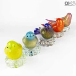 Yellow Sparrow - Glass Sculpture - Original Murano Glass OMG -Life Store glass birds murano glass 2