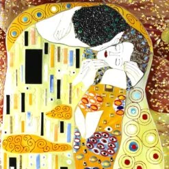 The Kiss - Klimt Canvas Tribute - Glass Paint -Life Store glass canvas the kiss klim original murano glass 2