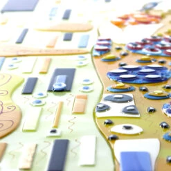 The Kiss - Klimt Canvas Tribute - Glass Paint -Life Store glass canvas the kiss klim original murano glass 4