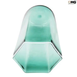 Set Of 6 Drinking Glasses Octagonal - Green - Original Murano Glass -Life Store glasses octagonal green original murano glass omg venetian4