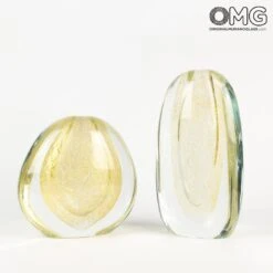 Vase Half Dome - Gold Collection - Original Murano Glass OMG -Life Store gold vase mian original murano glass 6 1