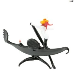 Gondola - Lamp Work - Original Murano Glass OMG -Life Store gondola gondoliere miniature original murano glass omg2