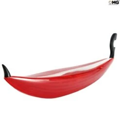 Gondola - Boat - Original Murano Glass OMG -Life Store gondola red original murano glass omg2