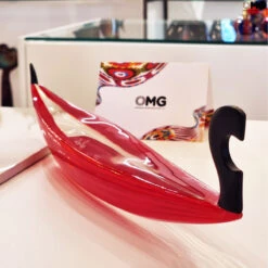 Gondola - Boat - Original Murano Glass OMG -Life Store gondola red original murano glass omg4